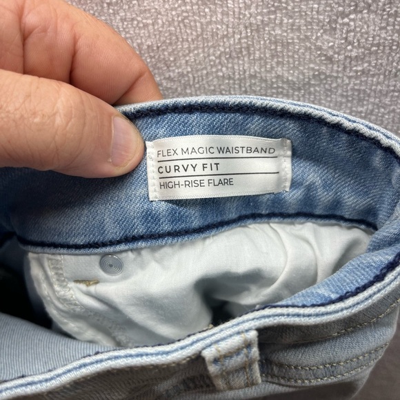 Lane Bryant Flex Magic Curvy Fit High Rise Flare Jeans Womens 16W Denim 2413 - Picture 4 of 11
